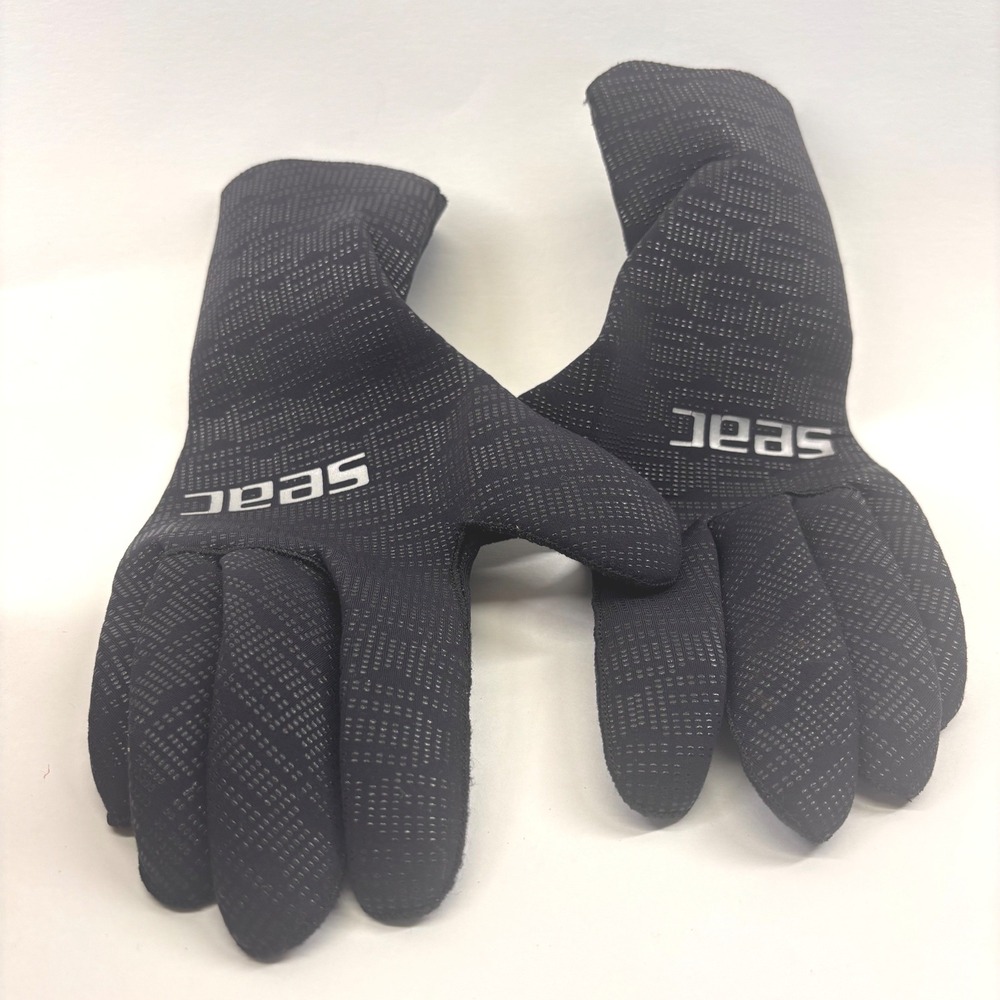 Seac Amara Scuba Diving Snorkeling Gloves Black Textured Grip Mens XL 2XL